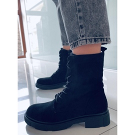 PA1 Lavey Svarta snörstövlar i mocka 1