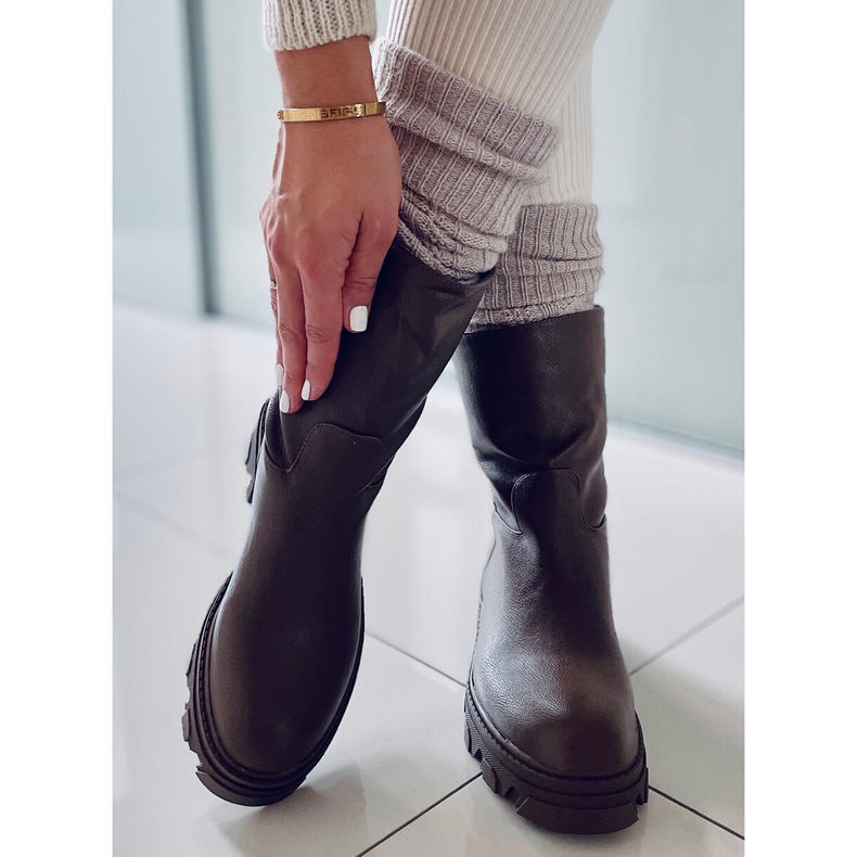 PA1 Stövlar med rak övre Bunton Army Green brun kaki 2