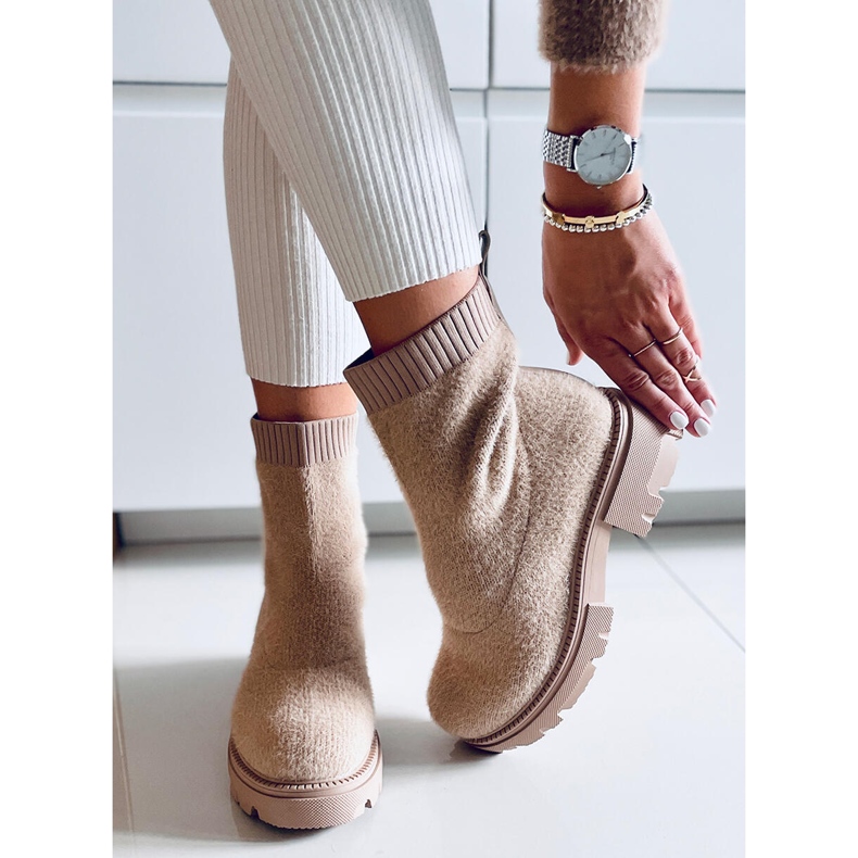 PA1 Roanna Khaki sockboots beige 1