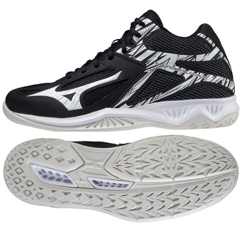 Mizuno Thunder Blade 3 Mid M V1GA217502 volleybollskor svart svart 1