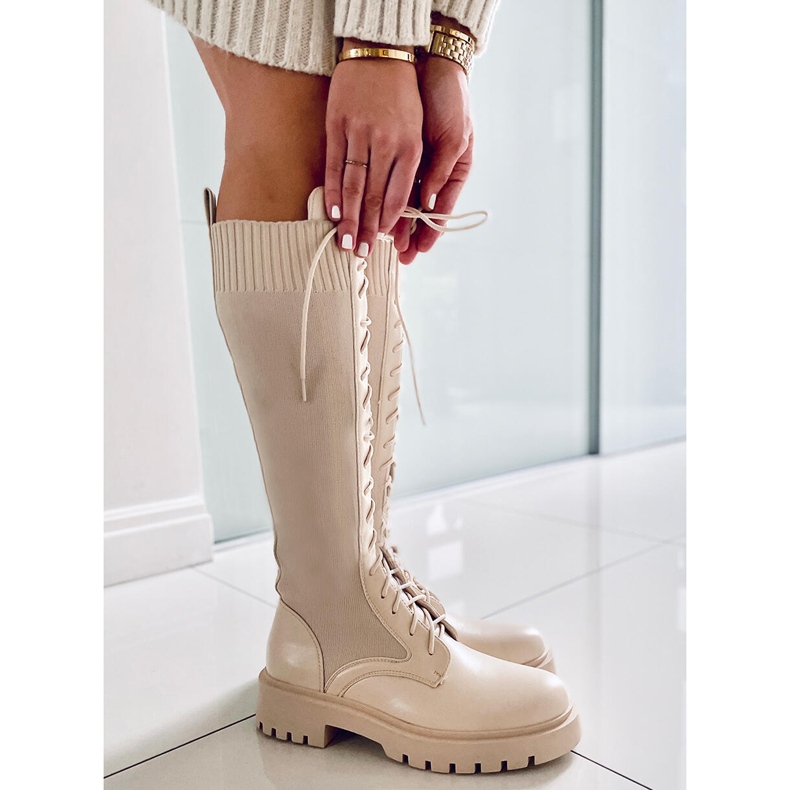 PA1 Workers Booties med elastisk ovandel Barton Beige 1