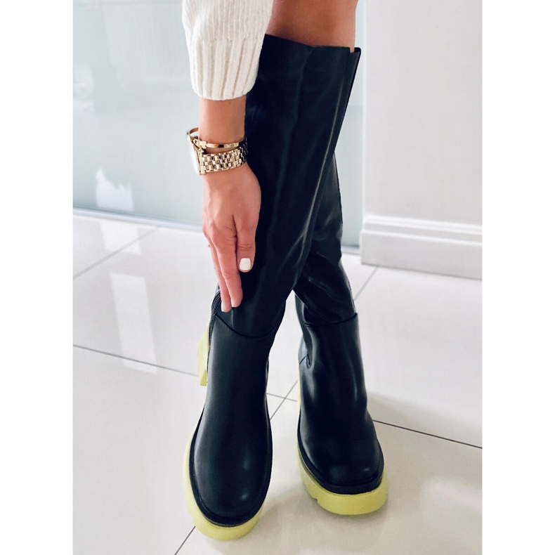 PA1 Stövlar med färgad sula från Woods BLACK/GREEN svart 1