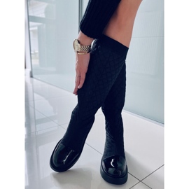 Eleganta Coco Black quiltade stövlar svart 2