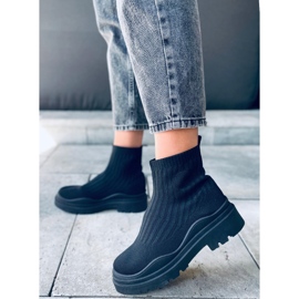 PA1 Silva SVART + SVART ankelstrumpa skor 1