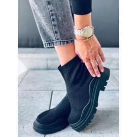 PA1 Silva SVART + SVART ankelstrumpa skor 2