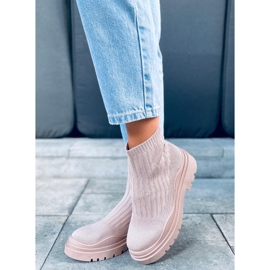 PA1 Silva NUDE + NUDE ankelstrumpor beige rosa 1