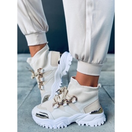 PA1 Tergo Beige high-top sneakers vit 1