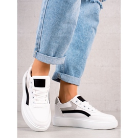 Weide Casual Skor På Plattformen vit 1