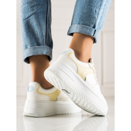 TRENDI Färgglada fashionabla sneakers vit mångfärgad 1