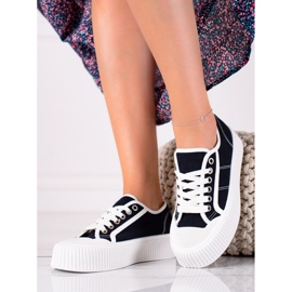 SHELOVET Sneakers På En Bred Plattform svart 2