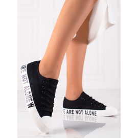 SHELOVET Svarta mode sneakers 2