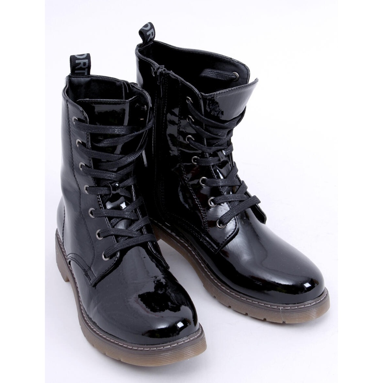 PA1 Patent martensiaki boots Mike Black Patent Pu svart 2