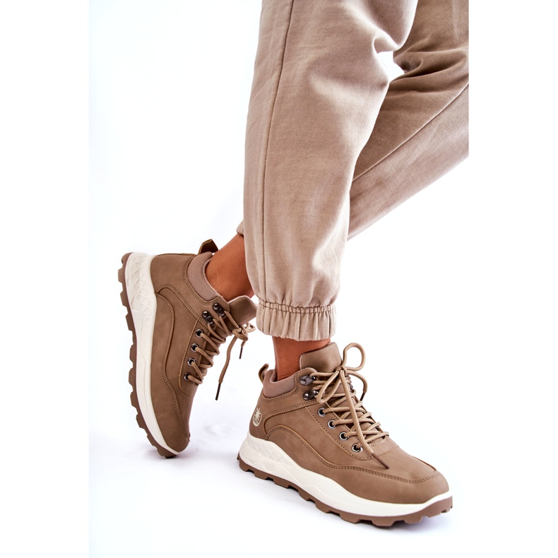 PA1 Kvinnors varma vandringsskor Trappers Beige Otto 3