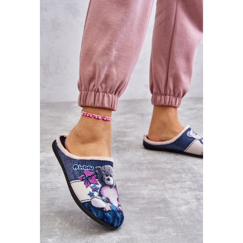 BEFADO S.A. Tofflor Befado Teddy Bear With Heart 155D210 Marinblå 2