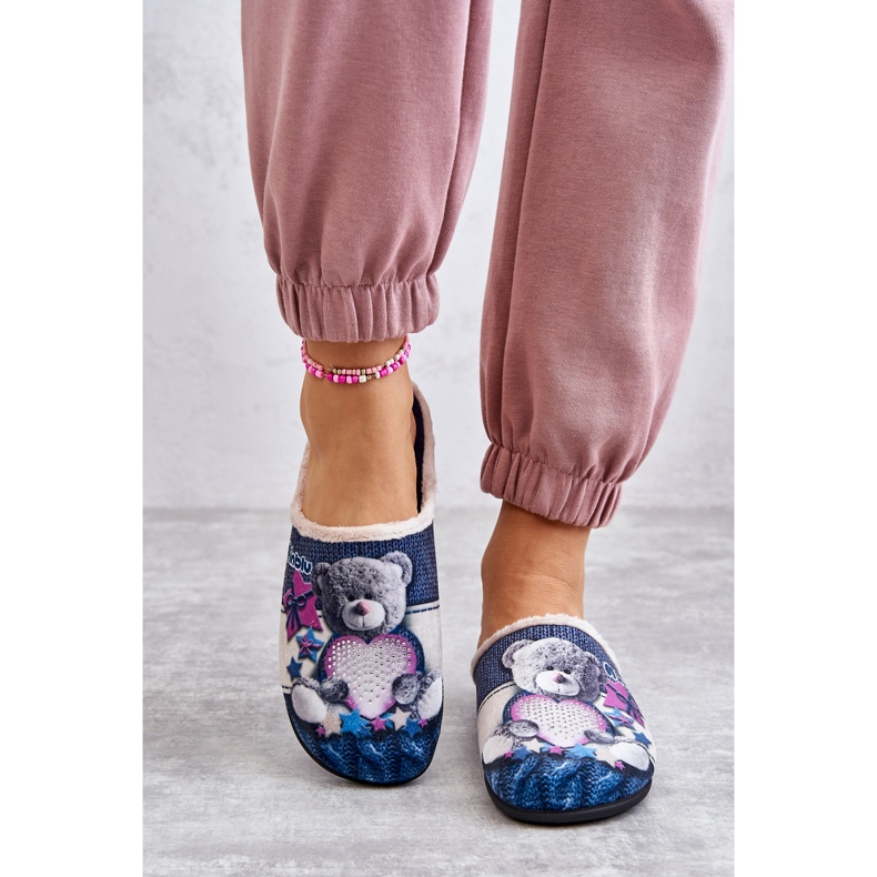 BEFADO S.A. Tofflor Befado Teddy Bear With Heart 155D210 Marinblå 1