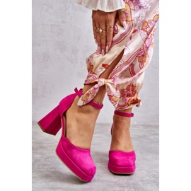 PS2 Fuchsia Diame Mocka Chunky Heels Plattformspumpar rosa 1