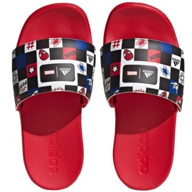 Adidas Adilette Comfort Spiderman K HP7758 flipflops röd 1
