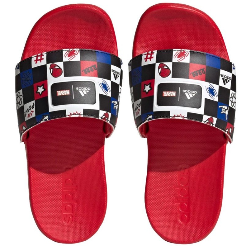 Adidas Adilette Comfort Spiderman K HP7758 flipflops röd 1