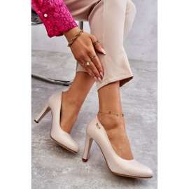 Dampumpar på klack Sergio Leone Light Beige Pearl Campbell 2