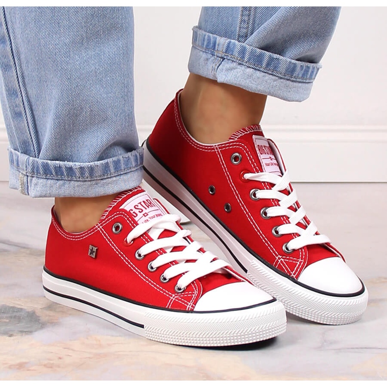Röda halvsneakers Big Star T274020 1