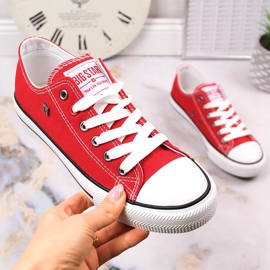 Röda halvsneakers Big Star T274020 2