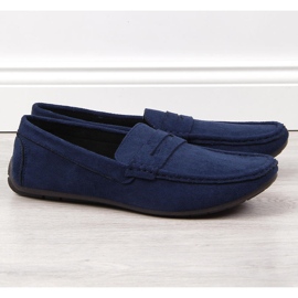 News NYHETER marinblå slip-on loafers för män 1