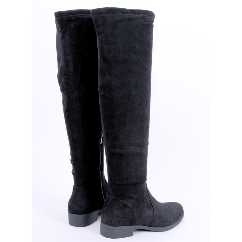 BM York Black Flat Thigh Highs svart 1