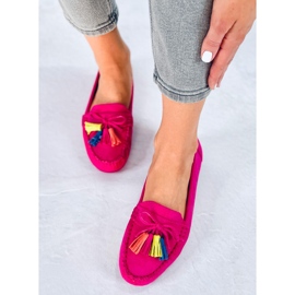 BM Tamla Fuchsia Fringed Loafers rosa 2