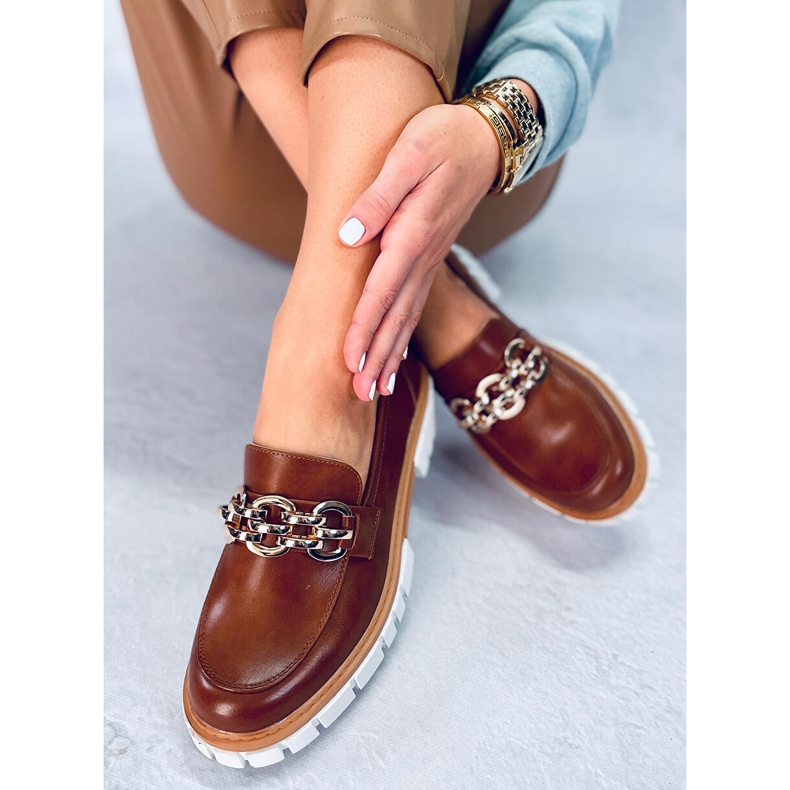 BM Plattform loafers från Catz Camel brun 2