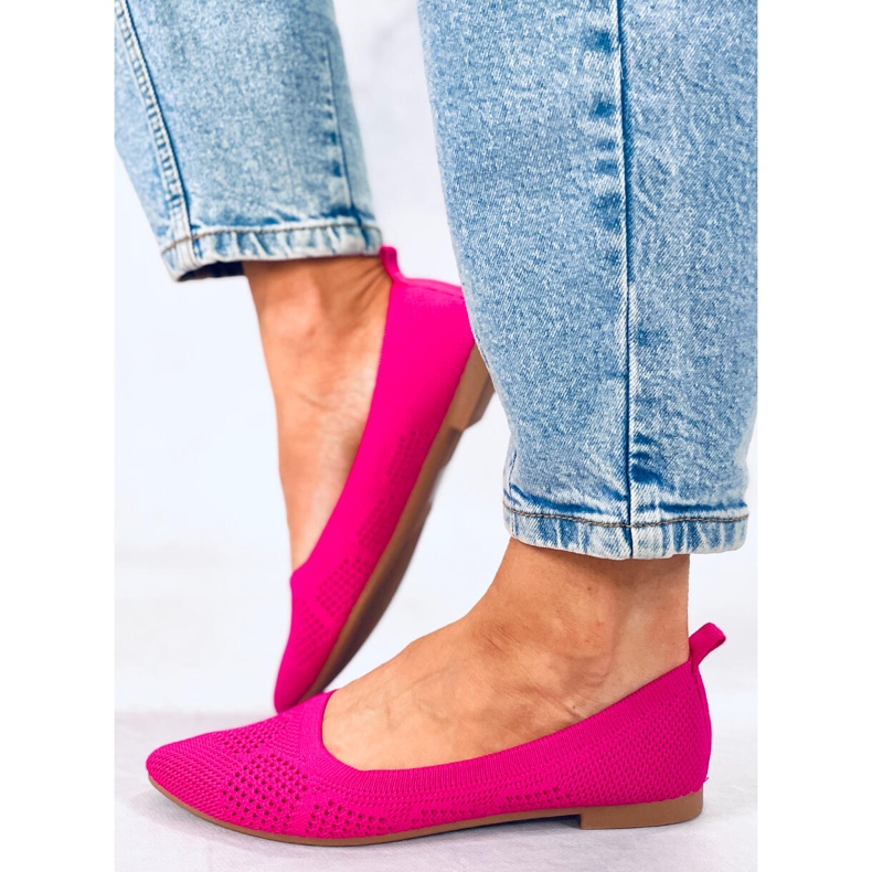 BM Genombrutna ballerinor Forlani Fuchsia rosa 2