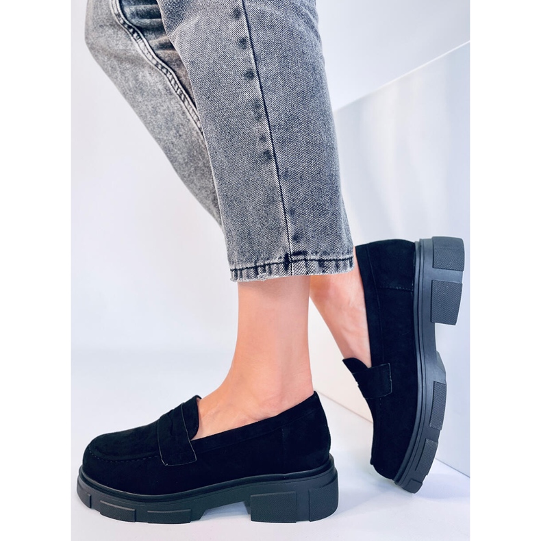 Plattform loafers i mocka från Jayne Black svart 2