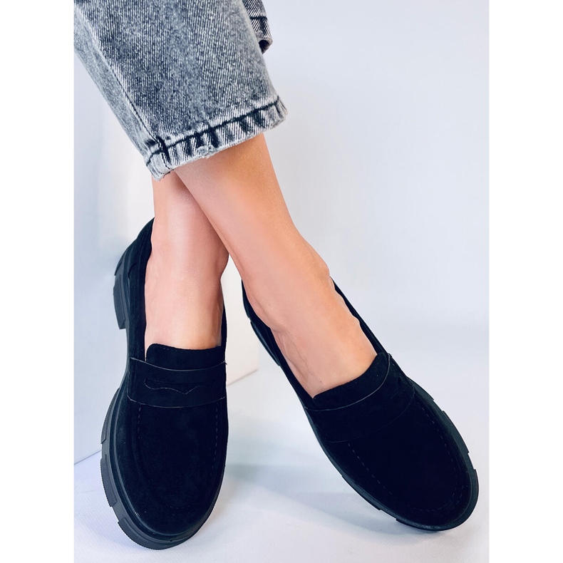 Plattform loafers i mocka från Jayne Black svart 1