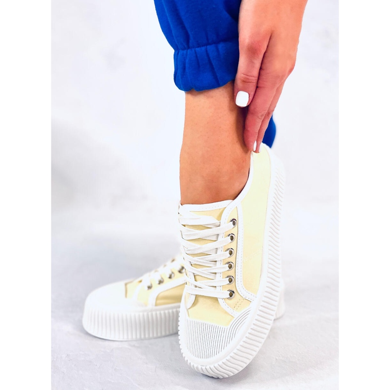 BM Dors Yellow platåsneakers för kvinnor gul 1