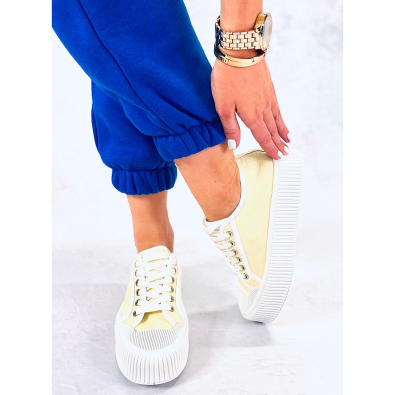 BM Dors Yellow platåsneakers för kvinnor gul 2