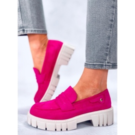BM Plattform loafers från Chandra Peach rosa 1