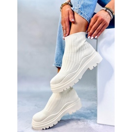 BM Manke Beige stretchiga ankelstövlar 2