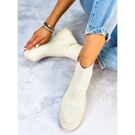 BM Manke Beige stretchiga ankelstövlar 1