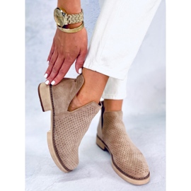 BM Genombrutna fjäderstövlar Neve Khaki beige kaki 1