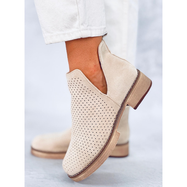 BM Våren genombrutna stövlar Neve Beige 1