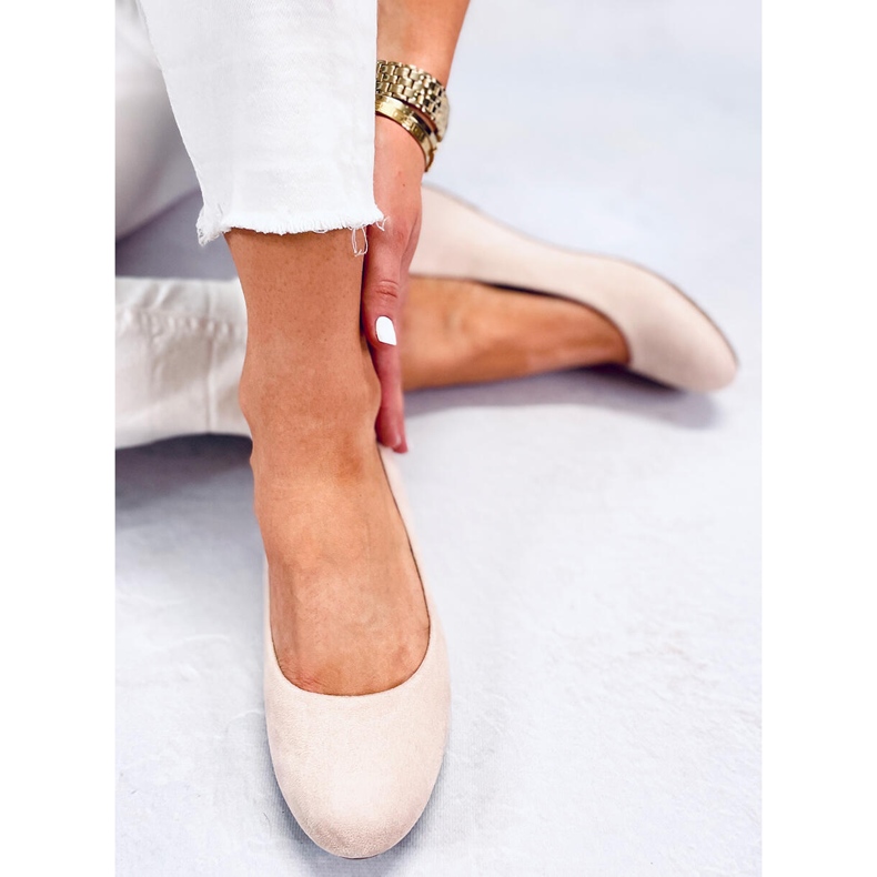 BM Lumley Beige Wedge Ballerinas 1