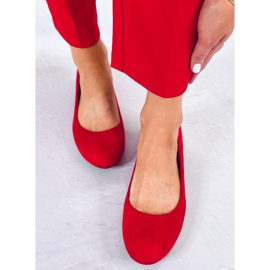 BM Lumley Red Wedge Ballerinas röd 1