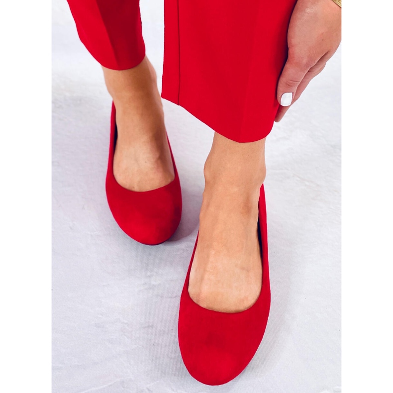 BM Lumley Red Wedge Ballerinas röd 1
