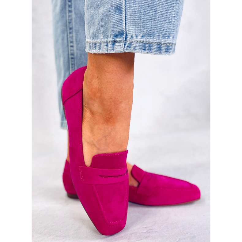 BM Klassiska loafers i mocka Klass Fuchsia rosa 1