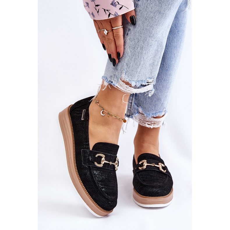 PM1 Dam Loafers På Plattformen Svart Danny 1