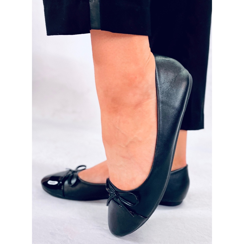 BM Chanel Gemma svarta ballerinor för damer 1