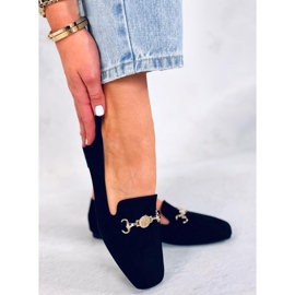 BM Rhona Black Loafers med spänne för kvinnor svart 1