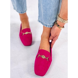 BM Rhona Fushia loafers med spänne för kvinnor rosa 2