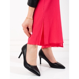 Shelovet svarta klassiska högklackade damskor 1