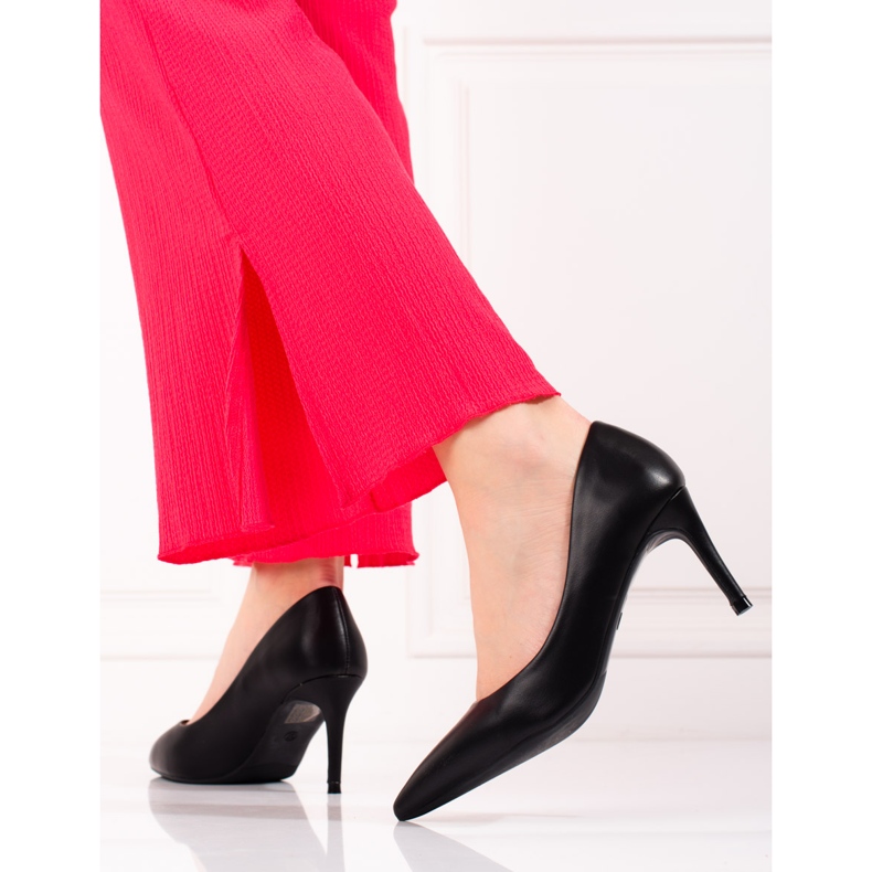 Shelovet svarta klassiska högklackade damskor 2