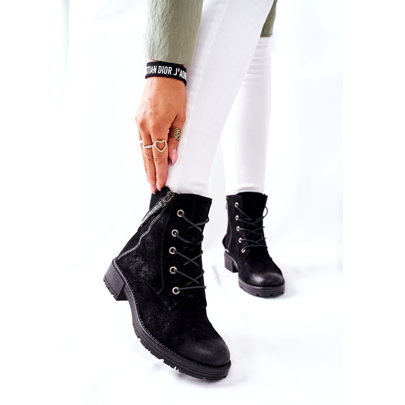 Vinceza Arbetarstövlar för kvinnor isolerade svarta 1